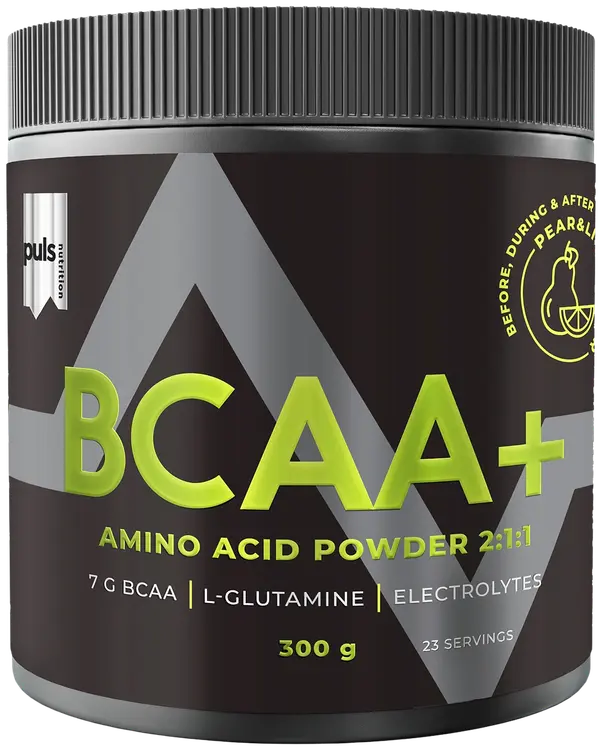 PULS BCAA+ 300 g Päärynän ja limen makuinen aminohappojuomajauhe