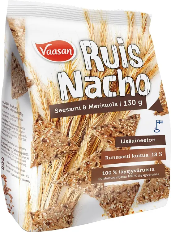 Vaasan RuisNacho Seesami&merisuola 130g ruislastut