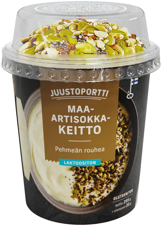 Juustoportti Pehmeän Rouhea Maa-artisokkakeitto 315g laktoositon gluteeniton