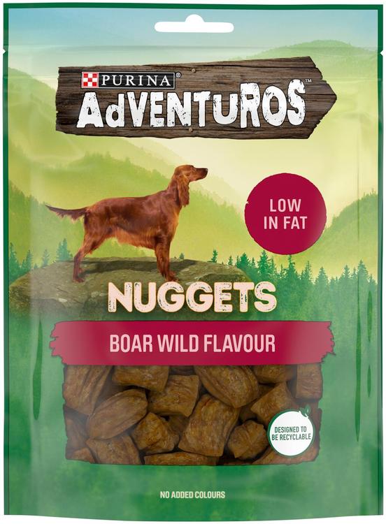 AdVENTuROS 90g Nuggets Villisian makuinen koiranherkku