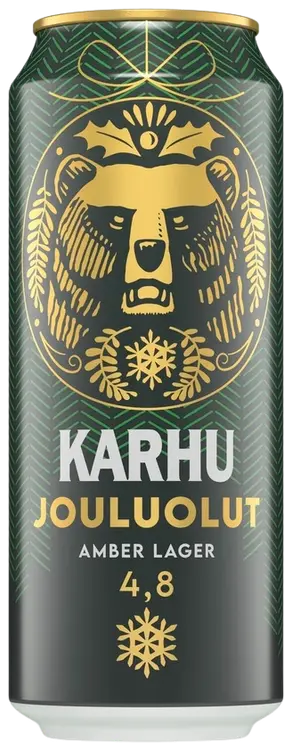 Karhu Jouluolut Amber Lager olut 4,8 % tölkki 0,5 L