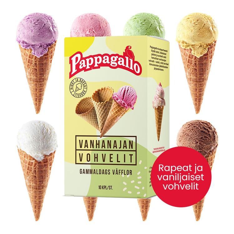 Pappagallo 10kpl jäätelövohveli110g