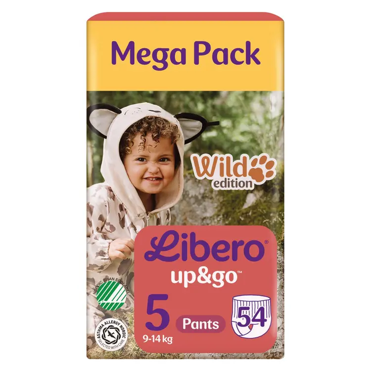 LIBERO Up&Go housuvaippa, koko 5, 54kpl, 9-14 kg
