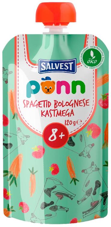 Põnn spagetid bolognese kastmega 120 g, öko, alates 8-elukuust