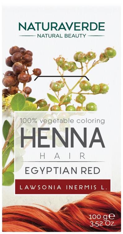 Naturaverde Henna 100% Vegetable Coloring Egyptian Red hiusväri