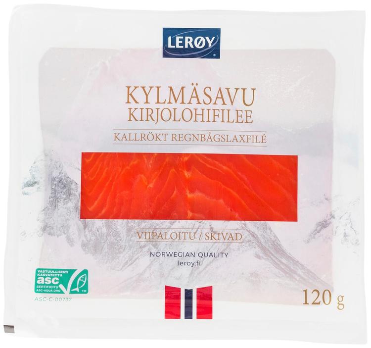 Lerøy kylmäsavukirjolohifilee viipaloitu ASC 120 g