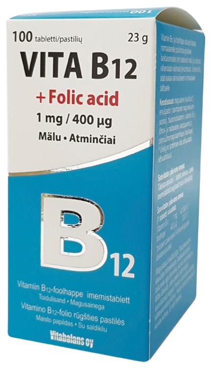 Toidulisand Vita B12+Foolhape 100 tbl.