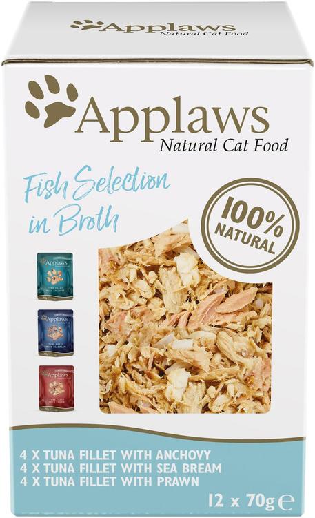 Applaws kissa lajitelma kala 12x70g annospussi