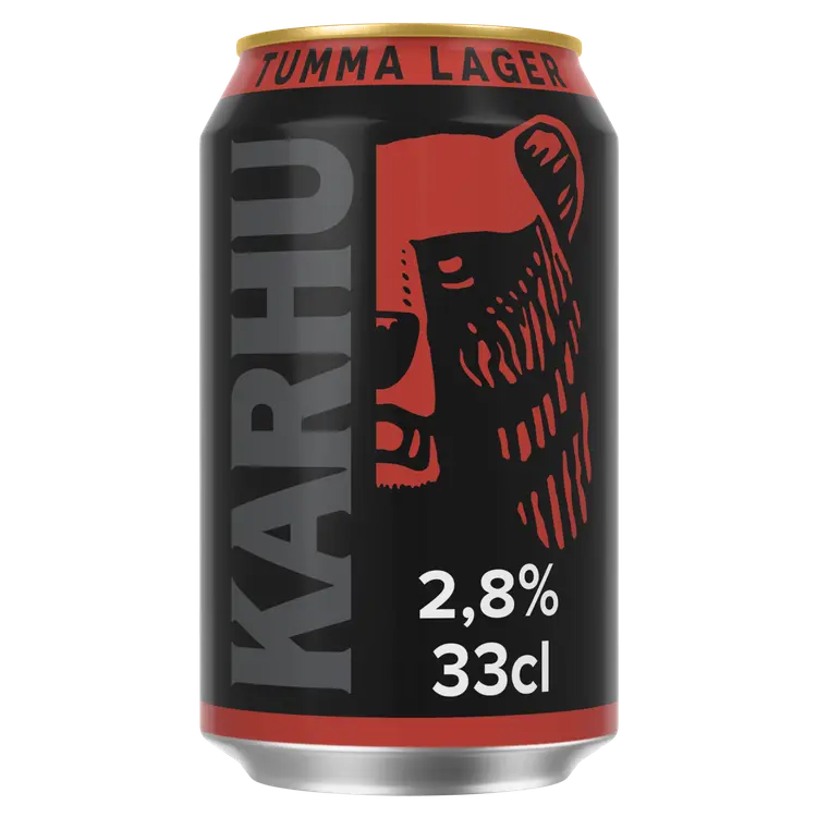 Karhu Tumma Lager olut 2,8 til-% tölkki 0,33 L