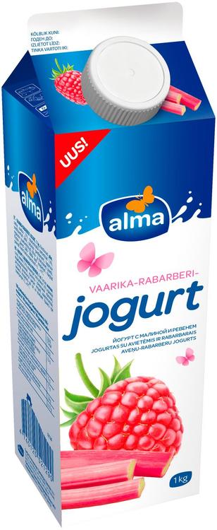 Alma jogurt vaarika-rabarberi 1kg