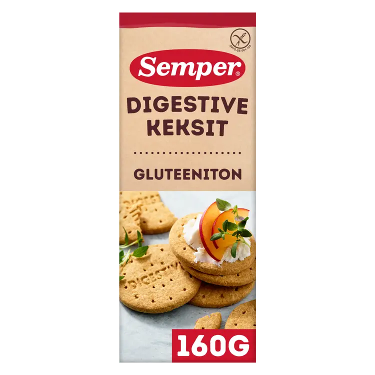 Semper Gluteeniton Digestive keksi 160g