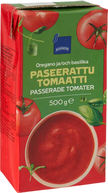 Rainbow paseerattu tomaatti oregano ja basilika 500 g