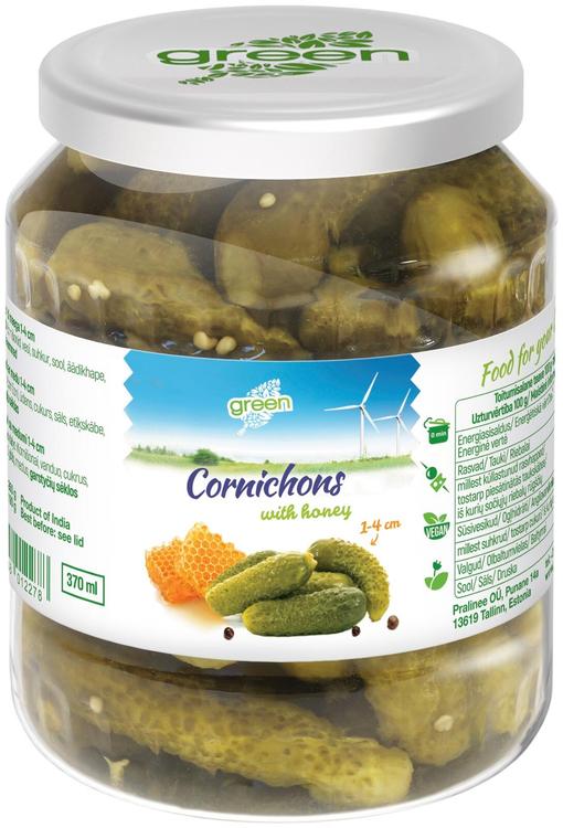 Kornišonid 1-4 cm meega 370 ml