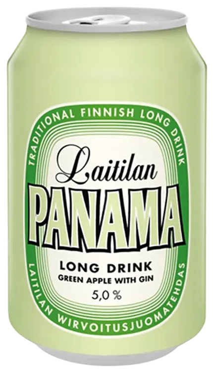 Laitilan Panama Green Apple 5,0% 0,33L ginipohjainen omenanmakuinen long drink