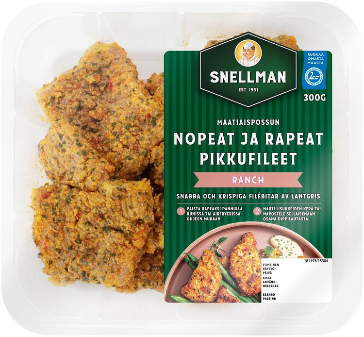 Snellman Maatiaispossun nopeat ja rapeat pikkufileet ranch 300 g