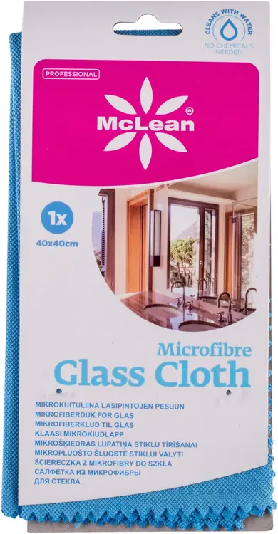 McLean Professional mikrokuituliina lasipinnoille 40x40cm