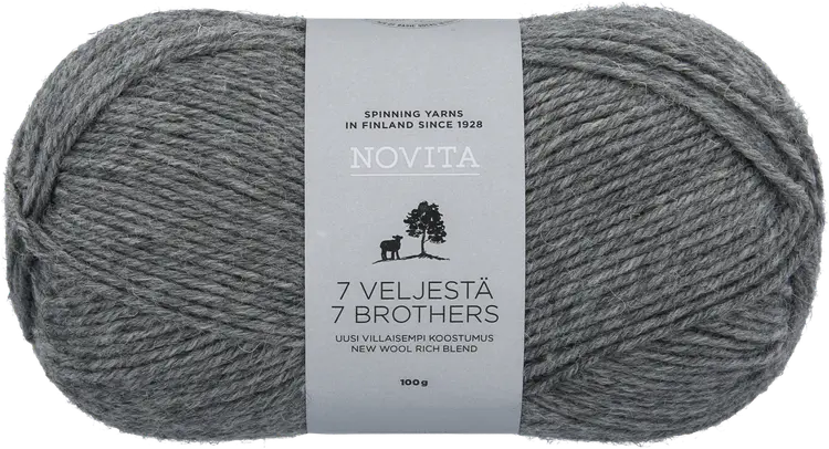 Novita lanka 7 Veljestä 100 g kallio 048