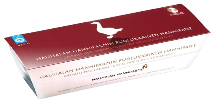 Hauhalan Hanhifarmin Puolukkainen hanhipatee 420g