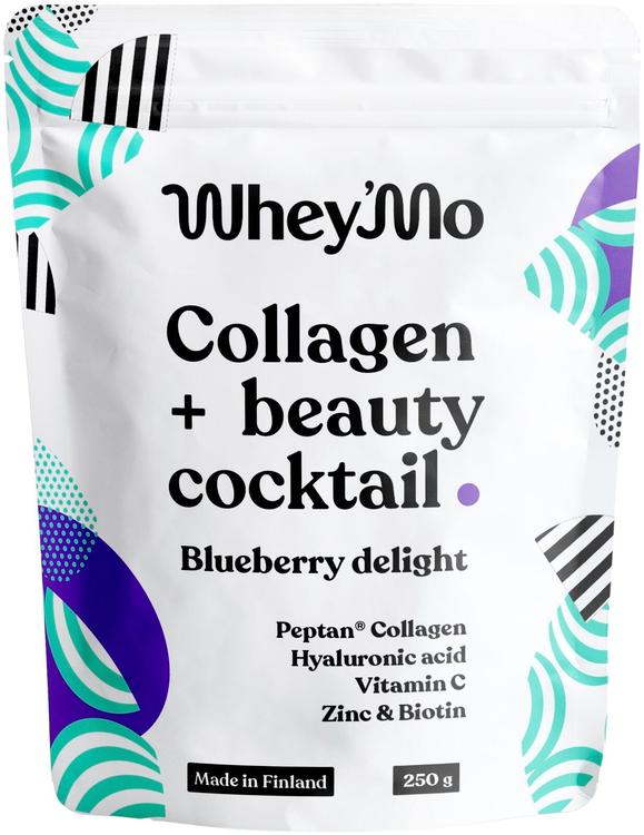 Whey´Mo Collagen Coctail Mustikka Juomajauhe