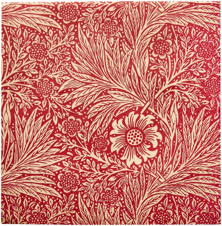 Salvrätik William Morris marigold punane 33cm