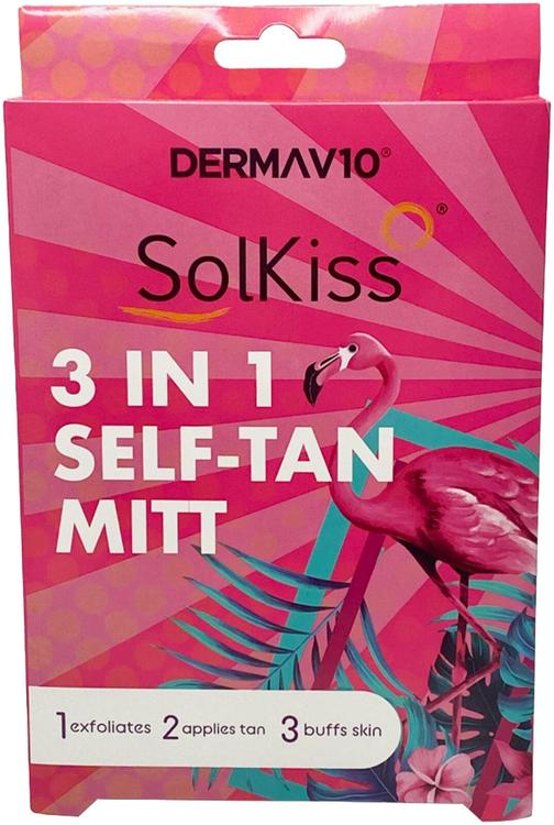 Derma V10 Solkiss Self tan mitt itseruskettava kinnas