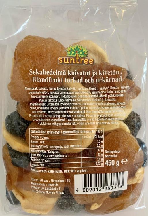 Sekahedelmä kuivattu 450g