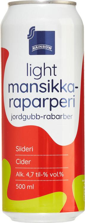 Rainbow mansikka-raparperisiideri light 4,7% 0,5L