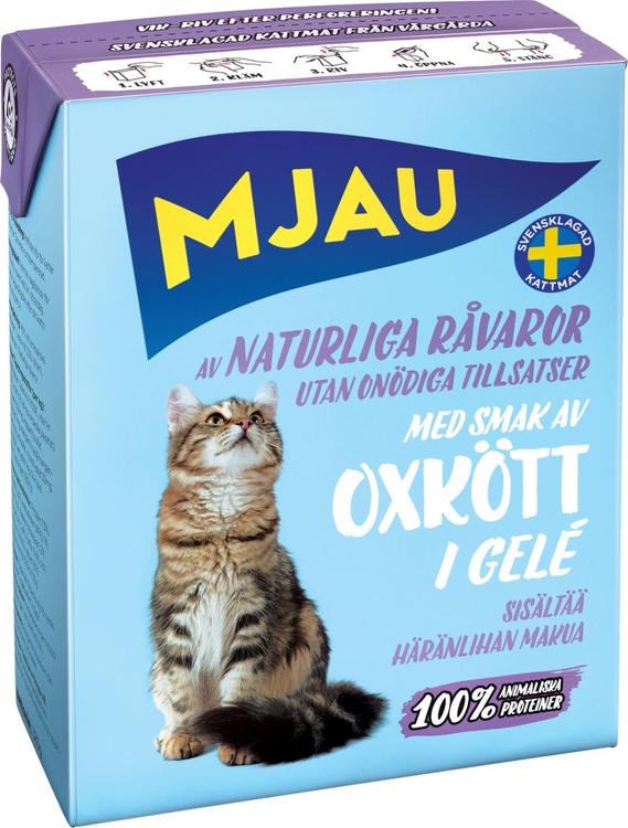 Mjau Nautaa hyytelössä 380g kissanruoka