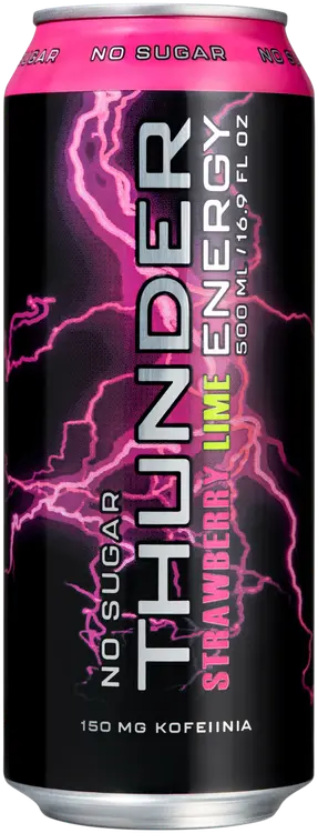 THUNDER ENERGY No sugar Strawberry-Lime energiajuoma 500 ml