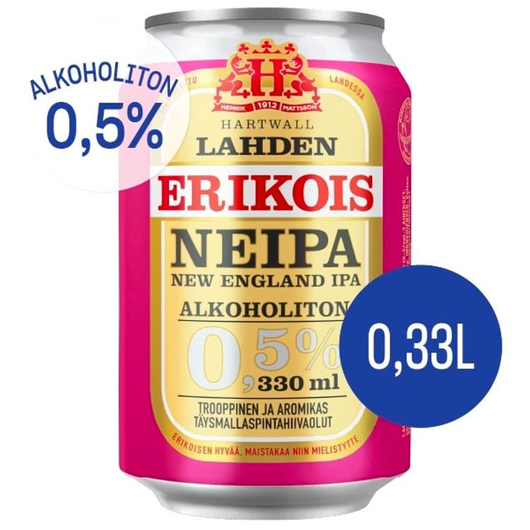Lahden Erikois NEIPA olut 0,5% 0,33 l