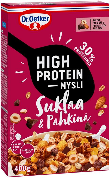 Dr. Oetker High Protein Suklaa & pähkinä proteiinigranola 400 g