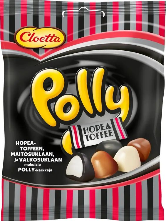 Cloetta Polly Hopeatoffee makeissekoitus 180g