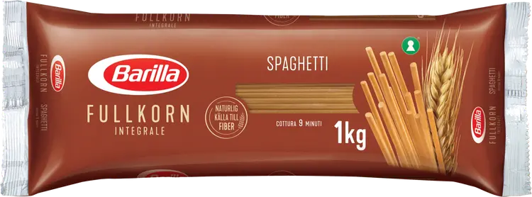Barilla Täysjyvä Spaghetti n.5 durumtäysjyvävehnästä valmistettu pasta 1kg