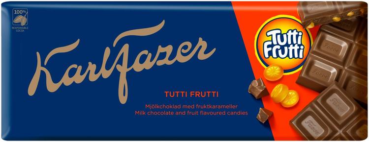 Karl Fazer Tutti Frutti suklaalevy 200g