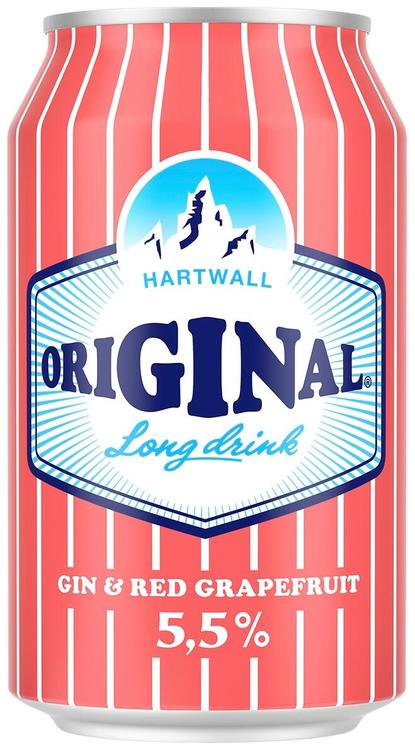 Hartwall original long drink red grapefruit 330ml