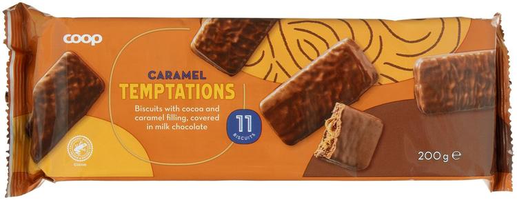 Coop Caramel Temptations täytekeksi 200 g