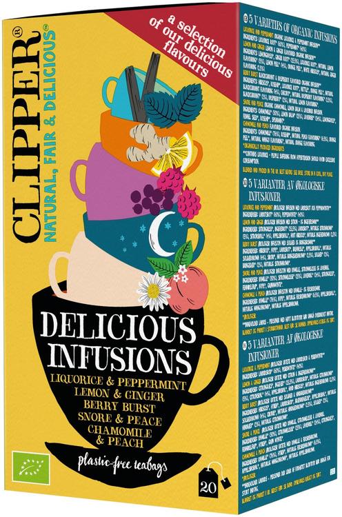 Clipper Delicious Infusions luomuyrttiteelajitelma 20ps / 38g