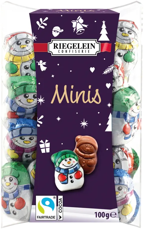 Riegelein Suklaiset minilumiukot 100g Fairtrade