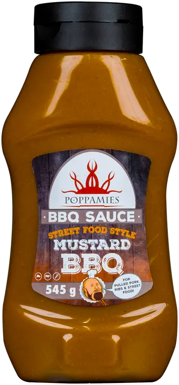 Poppamies BBQ Sauce Mustard BBQ grillikastike 545g