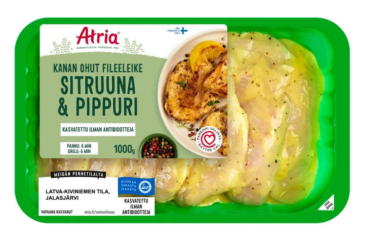 Atria Kanan Ohut Fileeleike Sitruuna & Pippuri 1000g