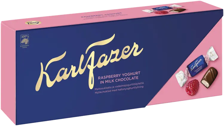 Karl Fazer vadelmajogurtti suklaakonvehteja 270g