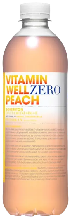 Vitamin Well Zero Persikka hyvinvointijuoma 500ml