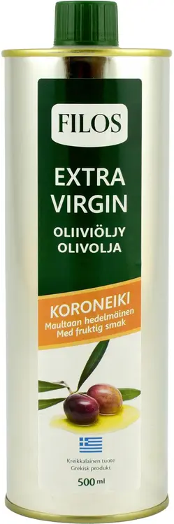 Filos 500ml koroneiki ekstra-neitsytoliiviöljy