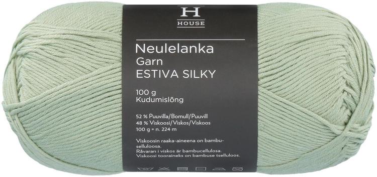 House lanka bambuviskoosi-puuvillasekoite Estiva Silky 100 g Green Almond 12933