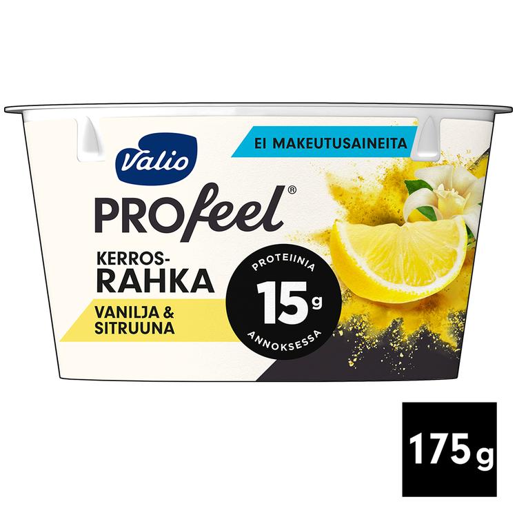 Valio PROfeel® kerrosrahka 175 g vanilja & sitruuna laktoositon