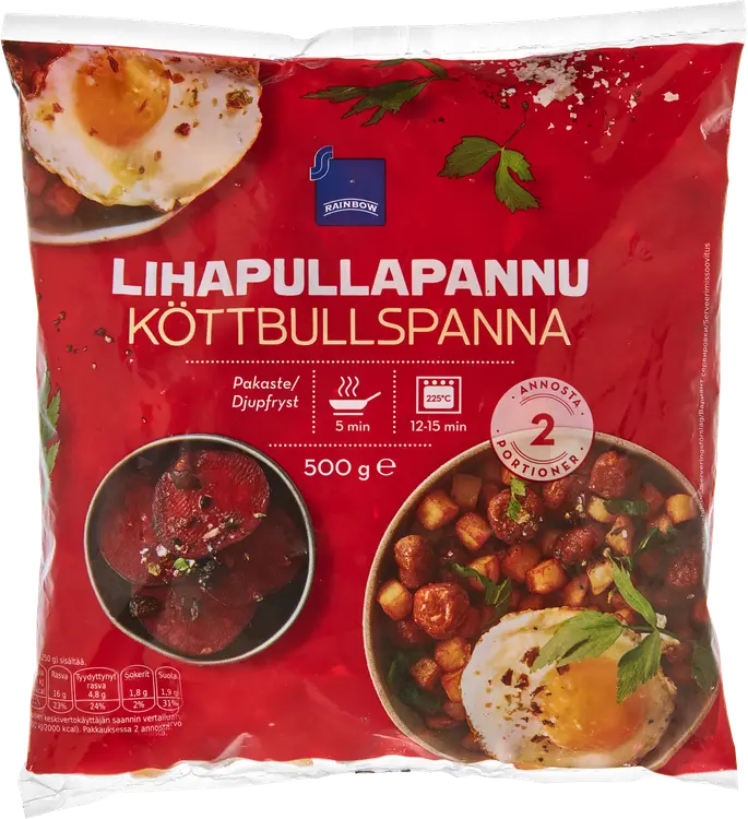 Rainbow 500g lihapullapannu pakaste