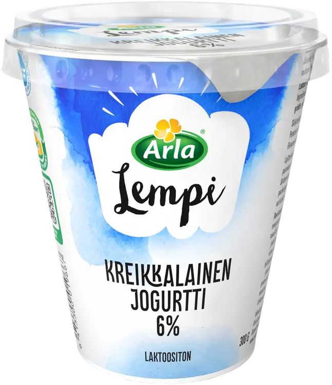 Arla Lempi Kreikkalainen 300 g 6% laktoositon jogurtti