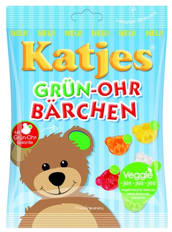 Katjes rohelise kõrvakesega karukujulised kummikommid 200 g