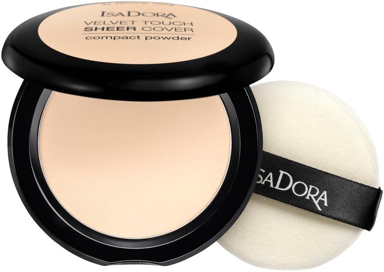 IsaDora Velvet Touch Sheer Cover Compact Powder 10 g kivipuuteri Fair Porcelain