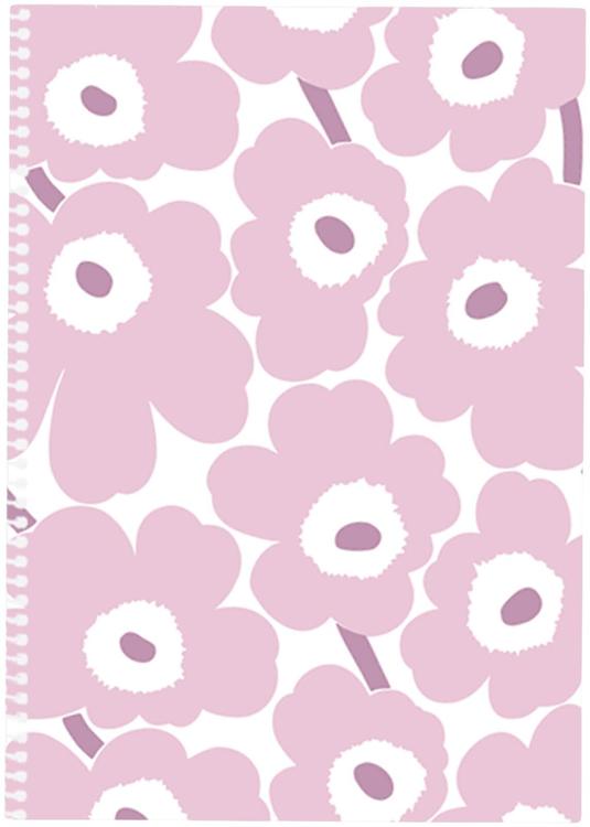 Marimekko kierrevihko A5 Unikko vaaleanpunainen